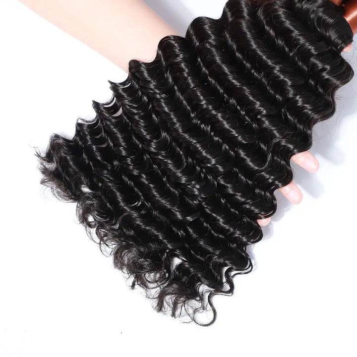 100 Virgin Curly Hair Bundles 12A Double Weft Natural - GirlnamedParis