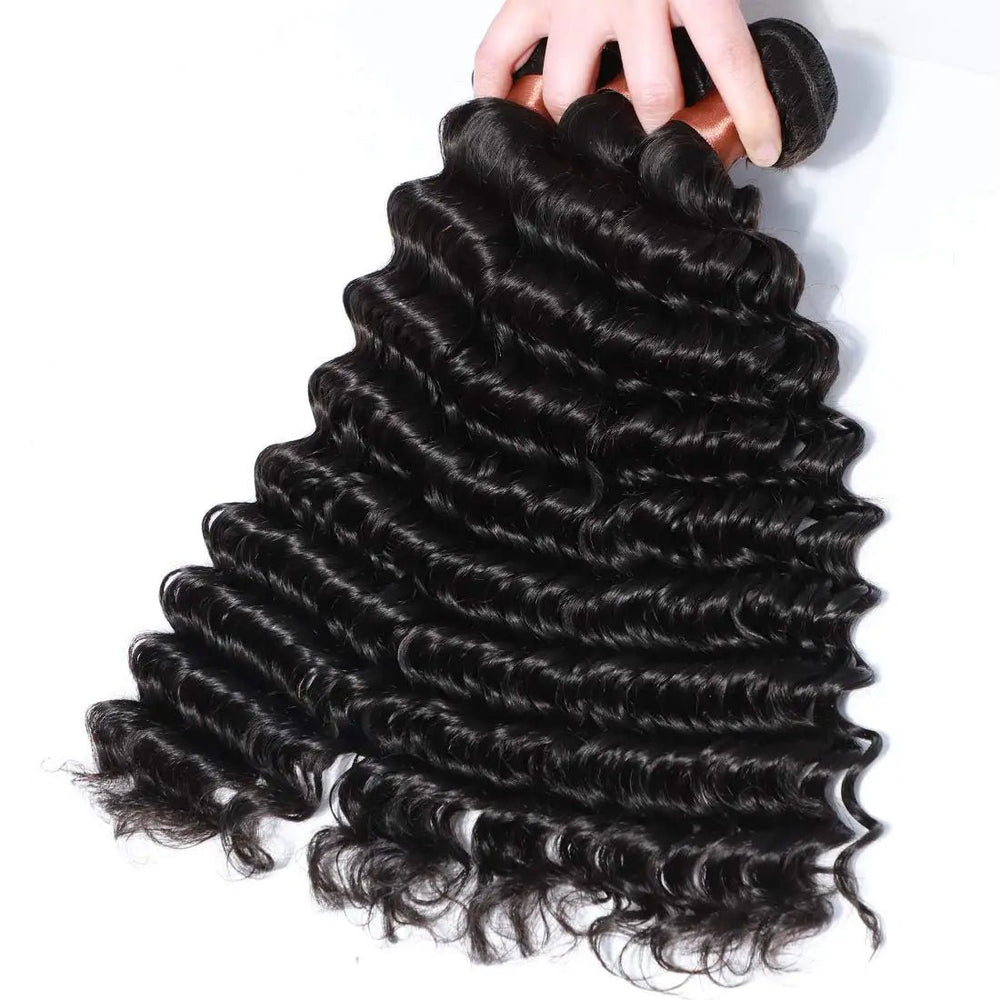 100 Virgin Curly Hair Bundles 12A Double Weft Natural - GirlnamedParis