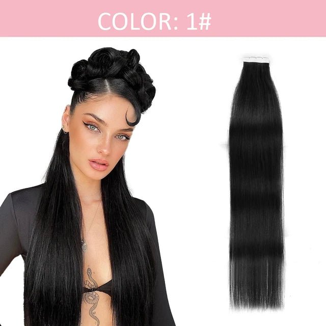 12 Vlasy Mini TapeIn Remy Human Hair Extensions - GirlnamedParis