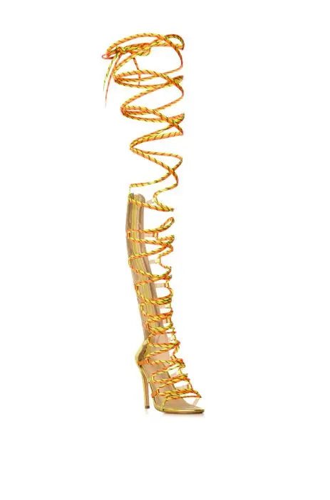 2024 Cross Strap Stiletto Gladiator Sandals for Women - GirlnamedParis