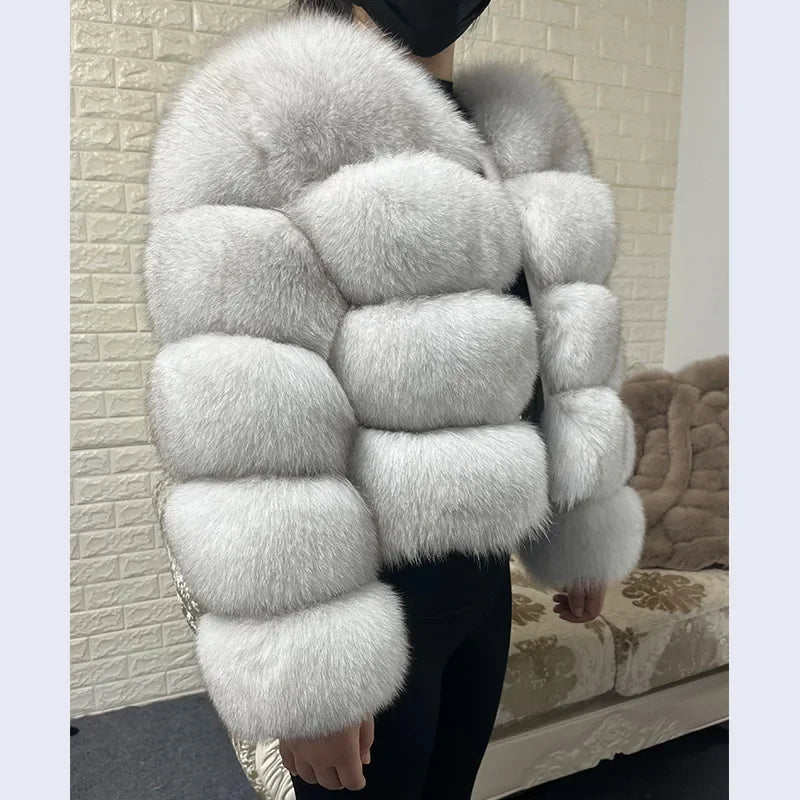 2024 MAOMAOKONG Luxury Womens Fox Fur Coat - GirlnamedParis