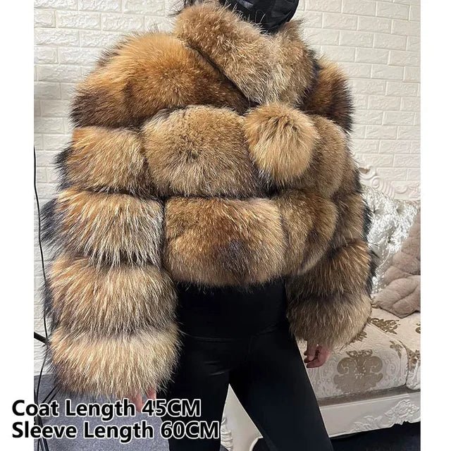 2024 MAOMAOKONG Luxury Womens Fox Fur Coat - GirlnamedParis