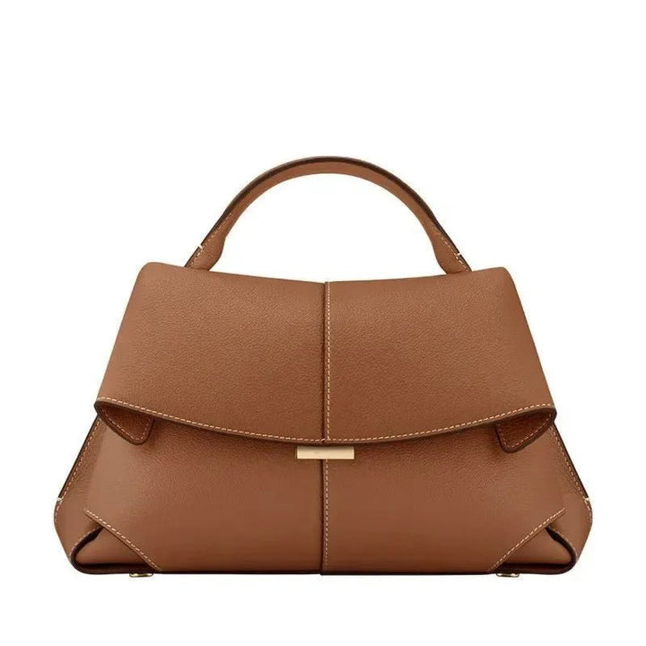 2024 Trendy Cowhide Pleated Handbag for Women - GirlnamedParis