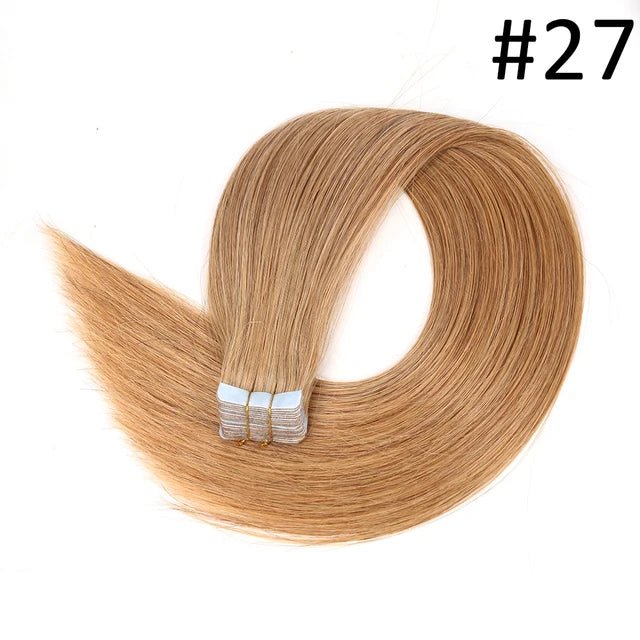 24 Seamless 99J Burgundy Remy TapeIn Hair Extensions - GirlnamedParis