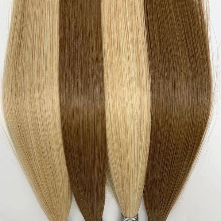 30 BrownBlonde ITip Human Hair Extensions Set - GirlnamedParis