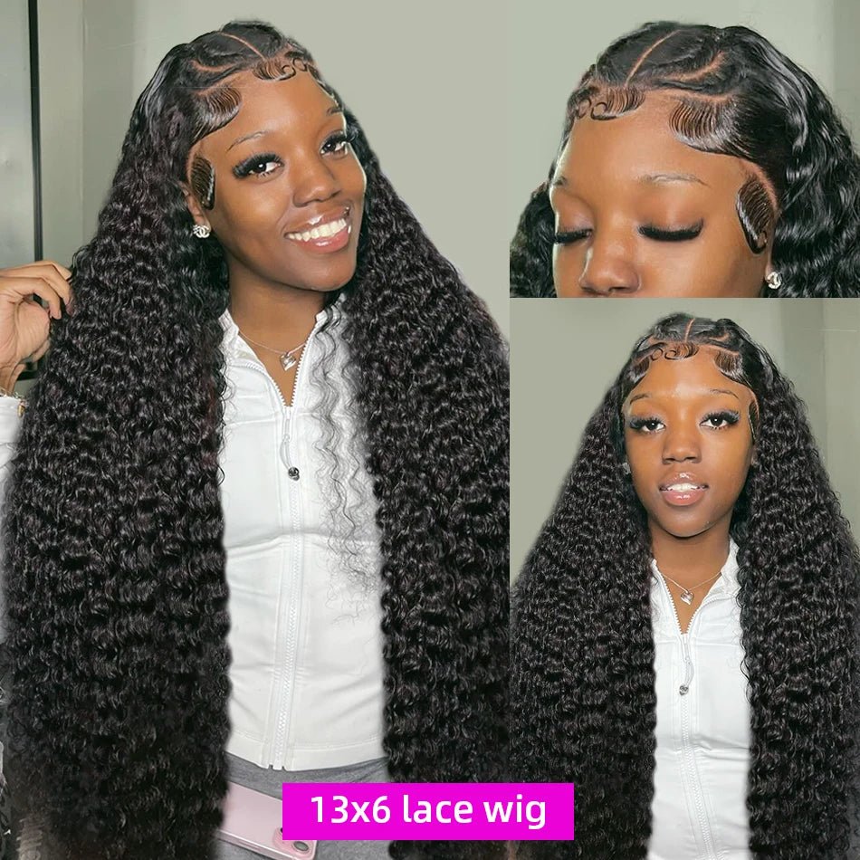 3040 Inch 250 Density Loose Deep Wave HD Lace Front Human Hair Wig - GirlnamedParis