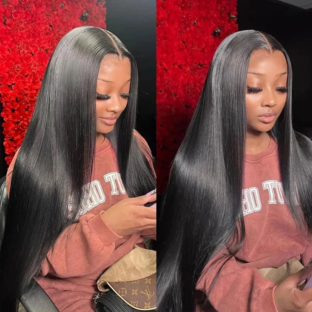 3236 Brazilian Straight Human Hair Lace Front Wig - GirlnamedParis