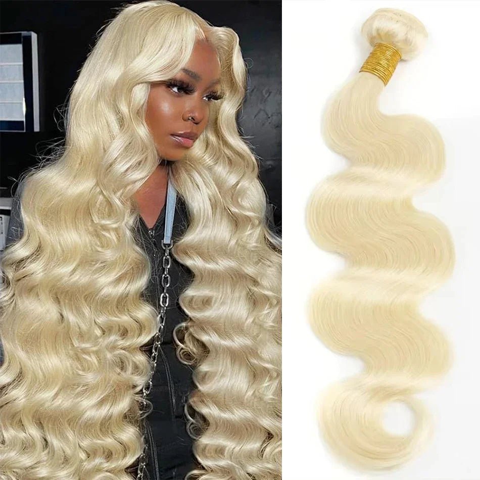 613 Blonde Body Wave Brazilian Hair Bundles 100 Human Extensions - GirlnamedParis