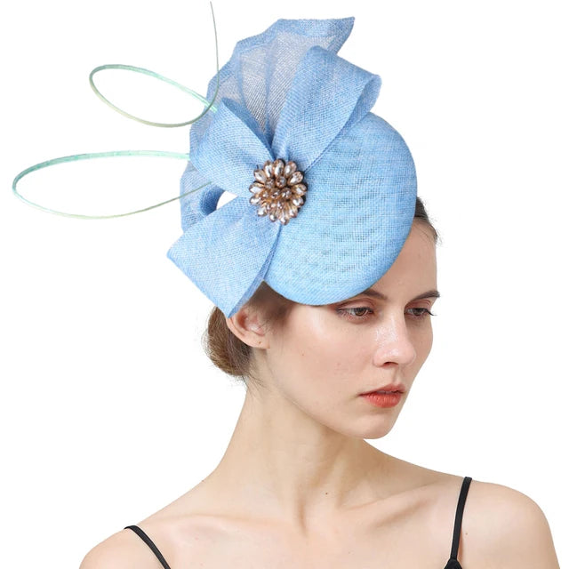 Elegant Womens Fascinator Bow Hat for Weddings Events - GirlnamedParis