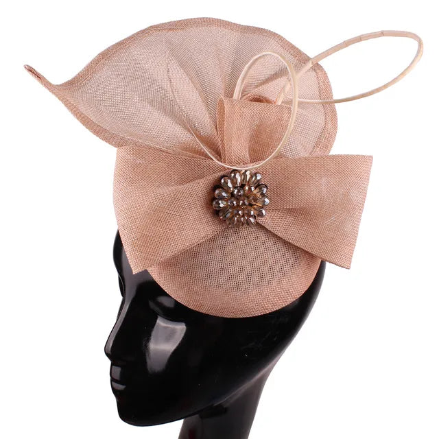 Elegant Womens Fascinator Bow Hat for Weddings Events - GirlnamedParis