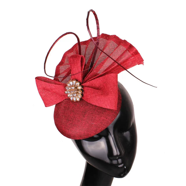 Elegant Womens Fascinator Bow Hat for Weddings Events - GirlnamedParis