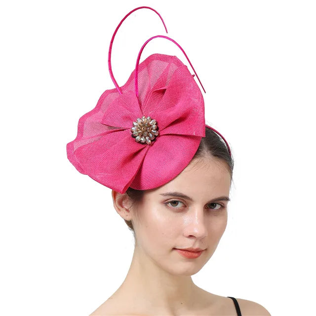 Elegant Womens Fascinator Bow Hat for Weddings Events - GirlnamedParis