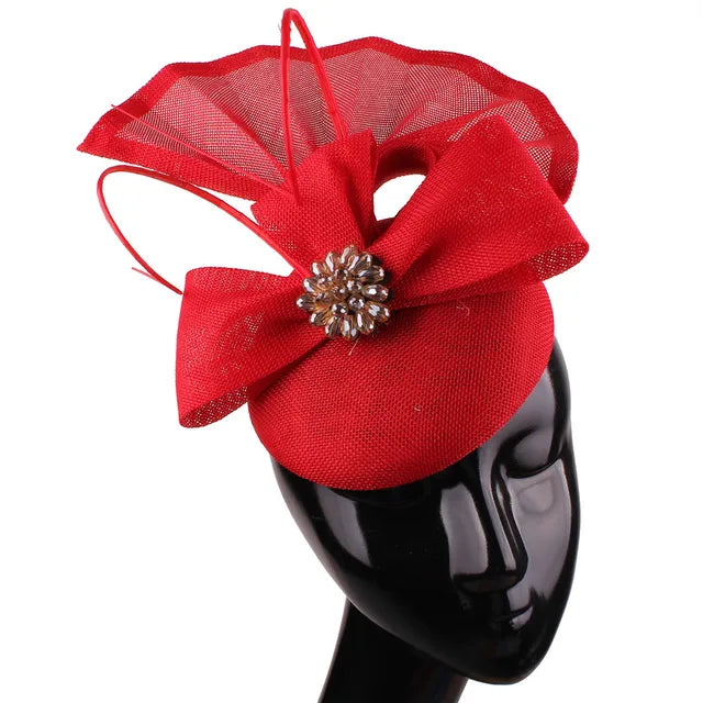 Elegant Womens Fascinator Bow Hat for Weddings Events - GirlnamedParis