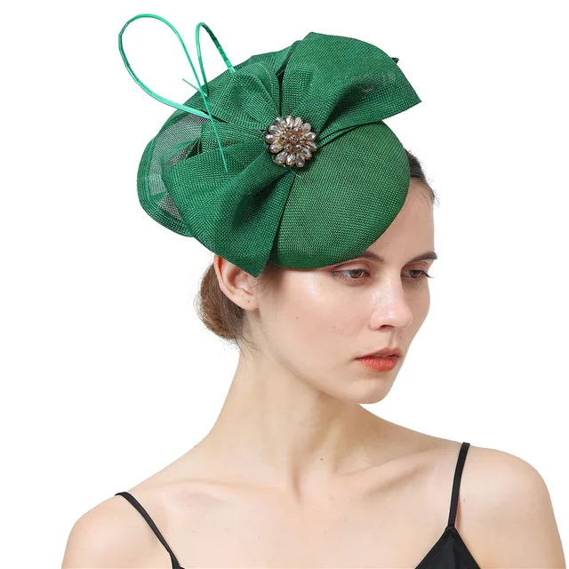 Elegant Womens Fascinator Bow Hat for Weddings Events - GirlnamedParis