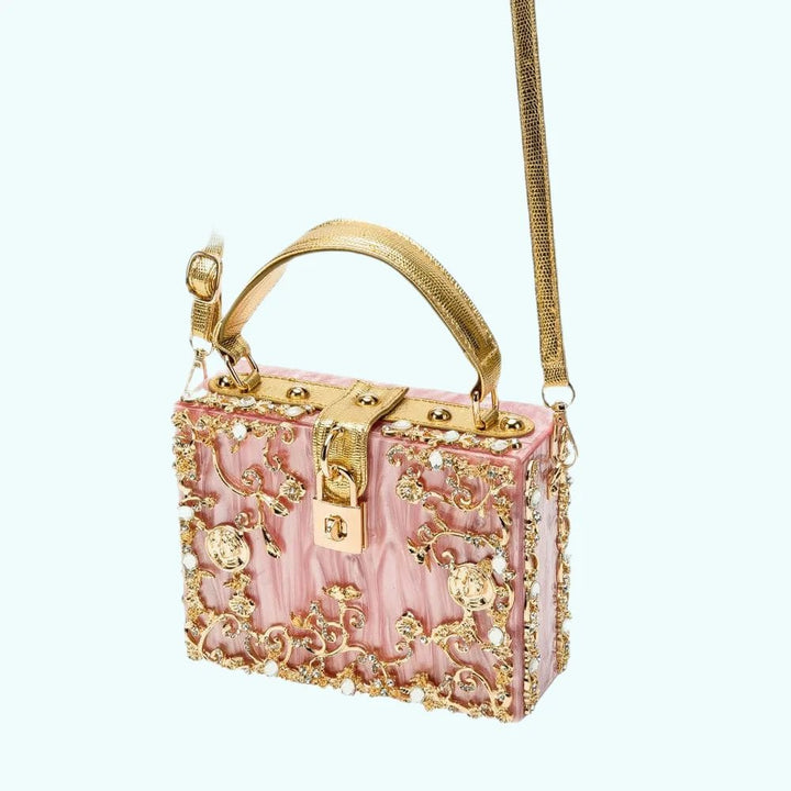 Acrylic Handbags Women 2022 Fashion Flower Shoulder Bags Evening Party - GirlnamedParis