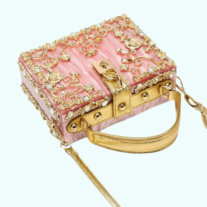 Acrylic Handbags Women 2022 Fashion Flower Shoulder Bags Evening Party - GirlnamedParis