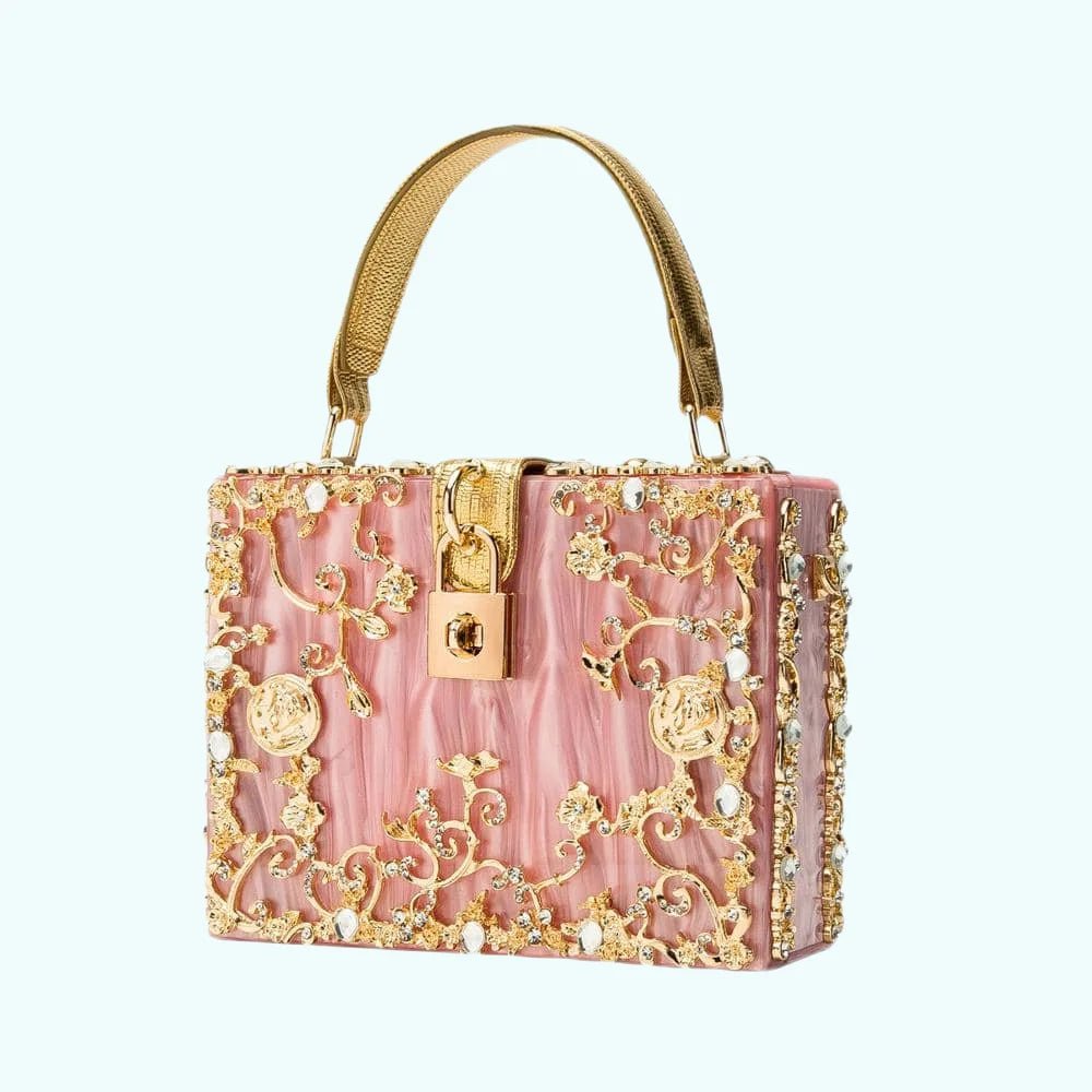 Acrylic Handbags Women 2022 Fashion Flower Shoulder Bags Evening Party - GirlnamedParis