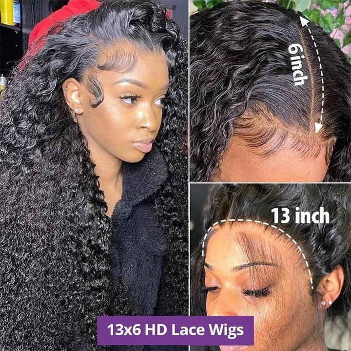 Affordable Deep Wave 100 HD Lace Front Wig - GirlnamedParis