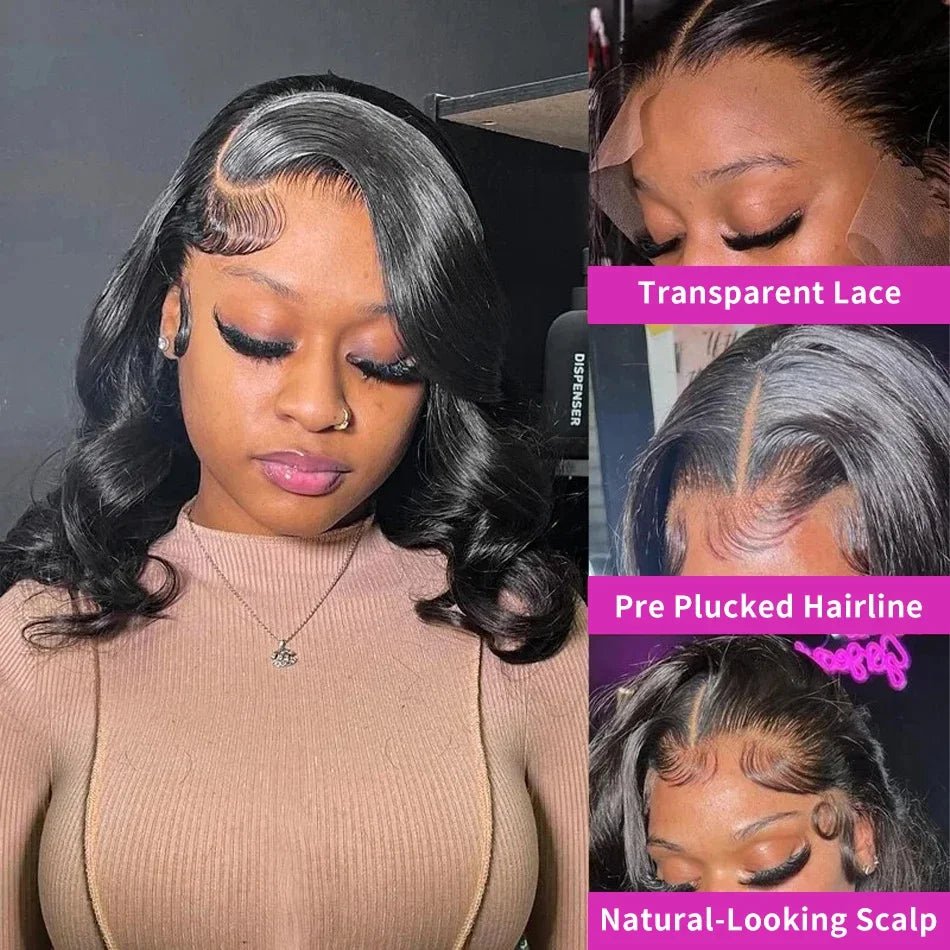 Affordable Glueless Human Hair Water Wave Lace Wig - GirlnamedParis