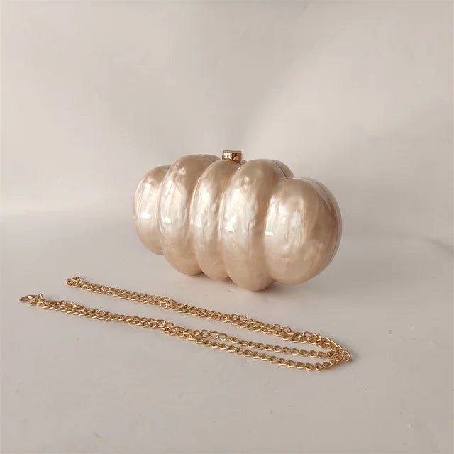 Beige Marble Pearl Evening Clutch for Women - GirlnamedParis