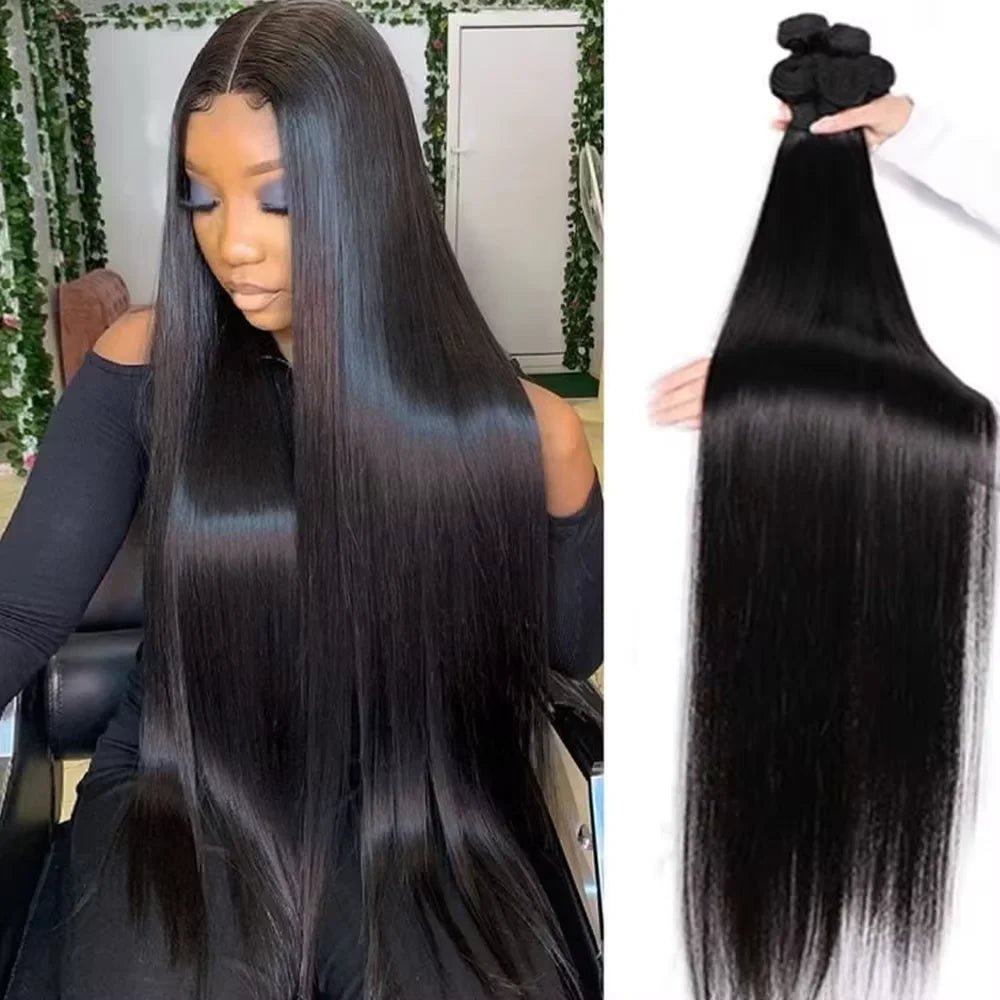 Brazilian Bone Straight Remy Hair Bundles 3040 Inches - GirlnamedParis