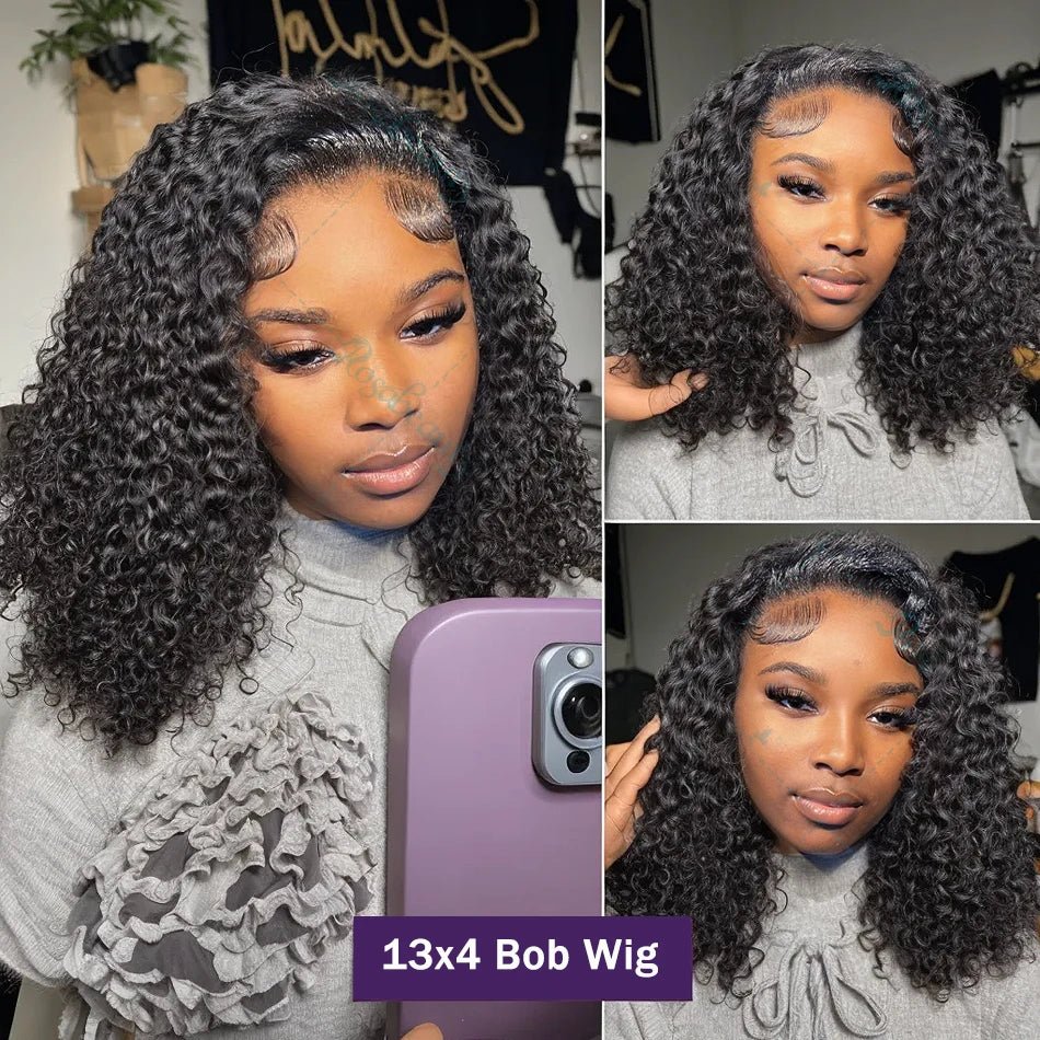 Brazilian Deep Wave Lace Front PrePlucked Bob Wig - GirlnamedParis