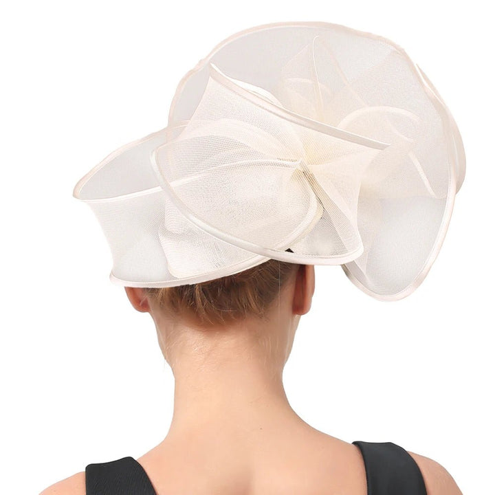 Elegant Beige Fascinator Perfect for Derby Weddings Parties - GirlnamedParis