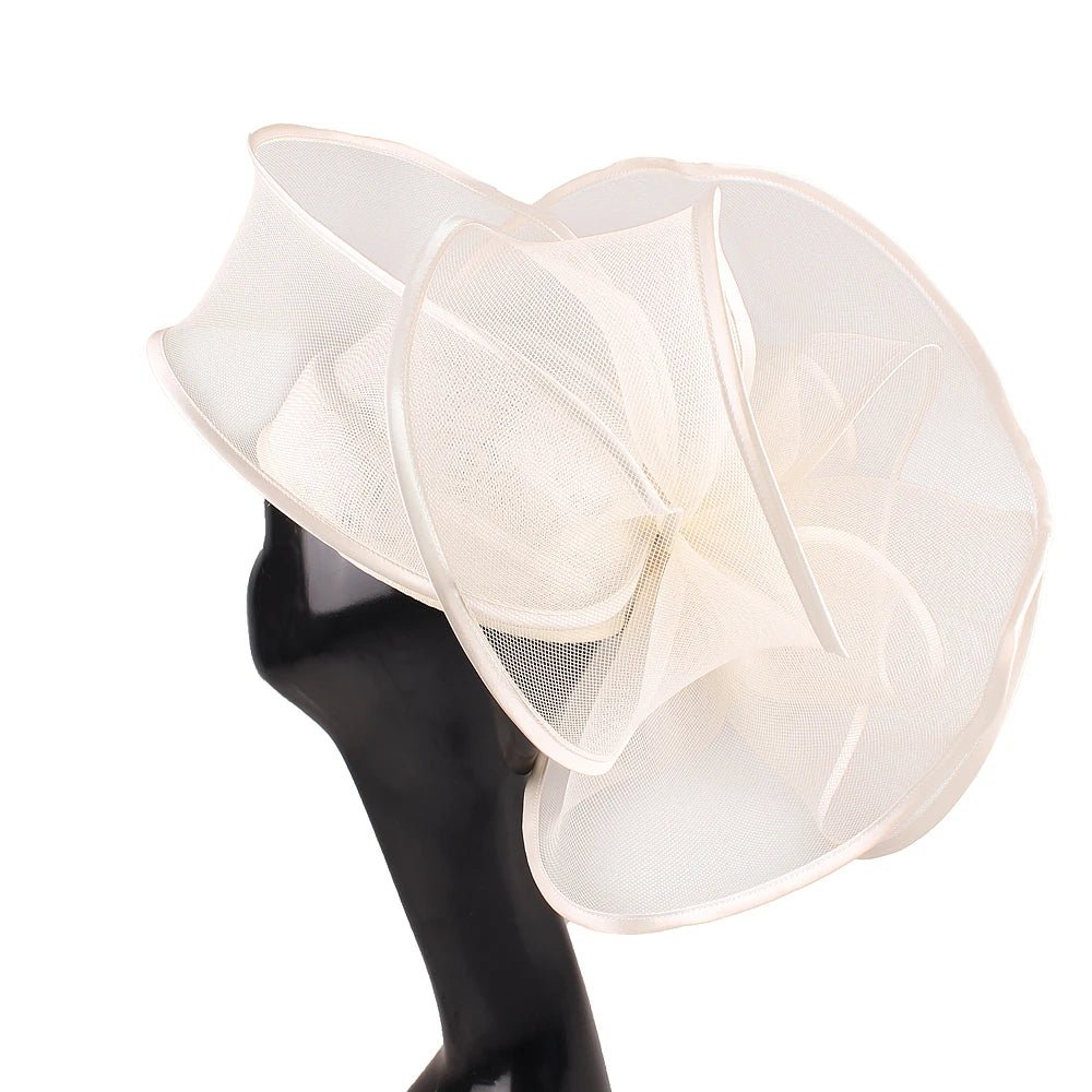 Elegant Beige Fascinator Perfect for Derby Weddings Parties - GirlnamedParis