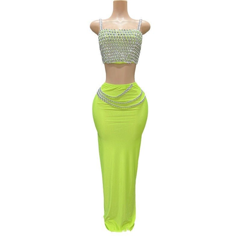 Elegant Fluorescent Green Dress | Paris - Luxury - GirlnamedParis