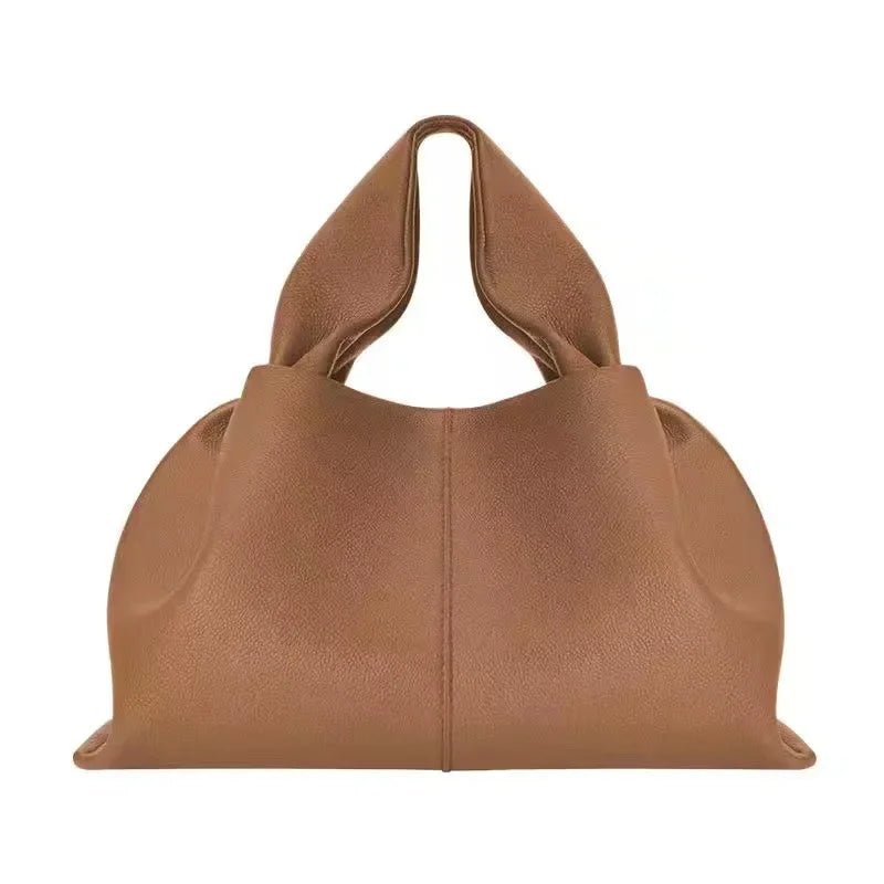 Elegant French Cowhide Cloud Shoulder Bag Genuine Leather - GirlnamedParis