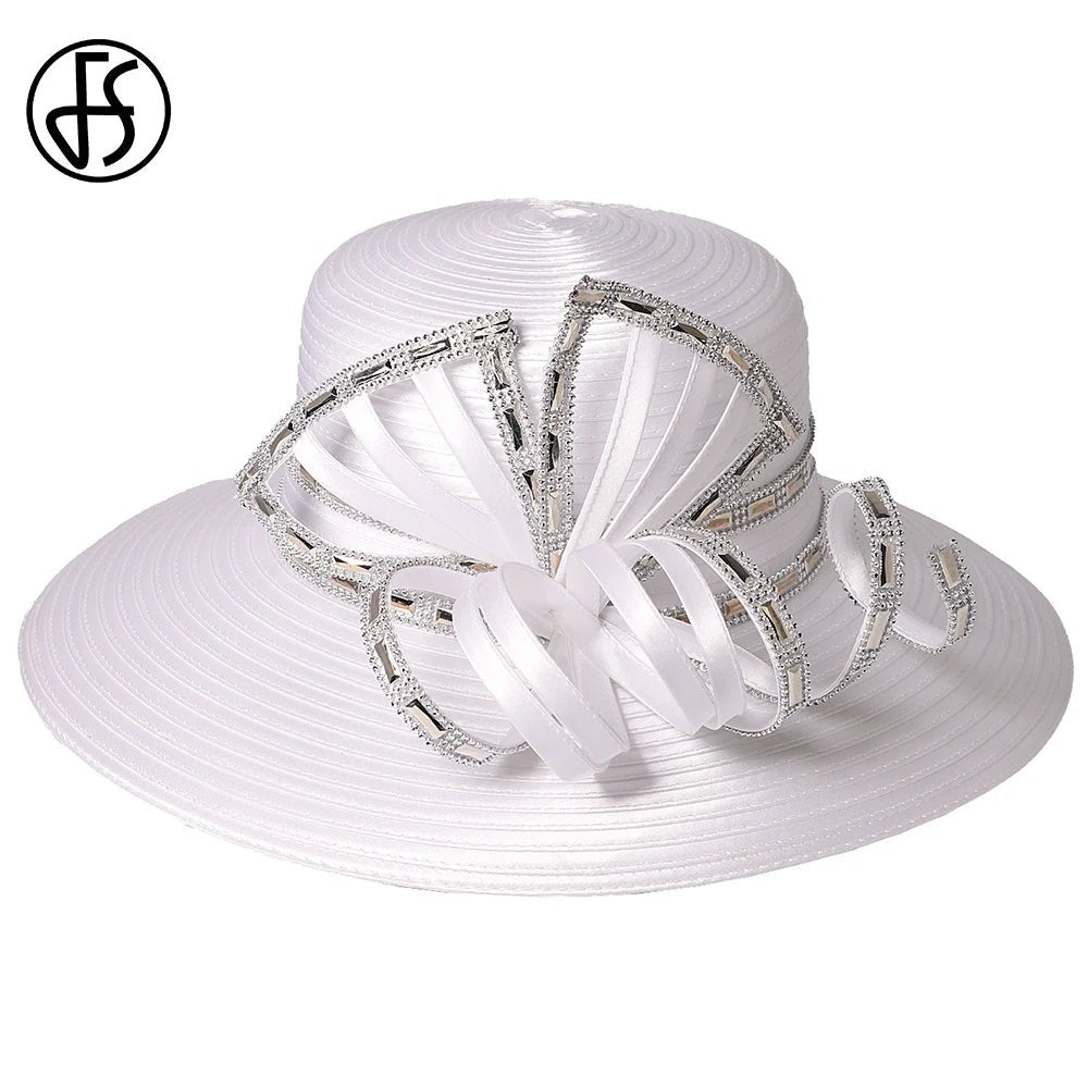 Elegant FS Luxury White Top Hat with Bowknot - GirlnamedParis