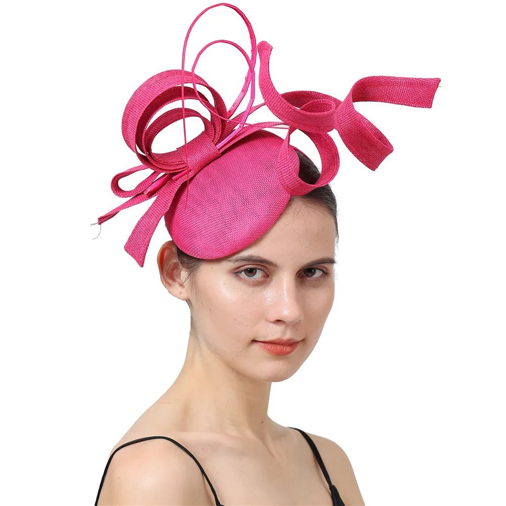 Elegant Hot Pink Fascinator Hairclip for Ladies - GirlnamedParis