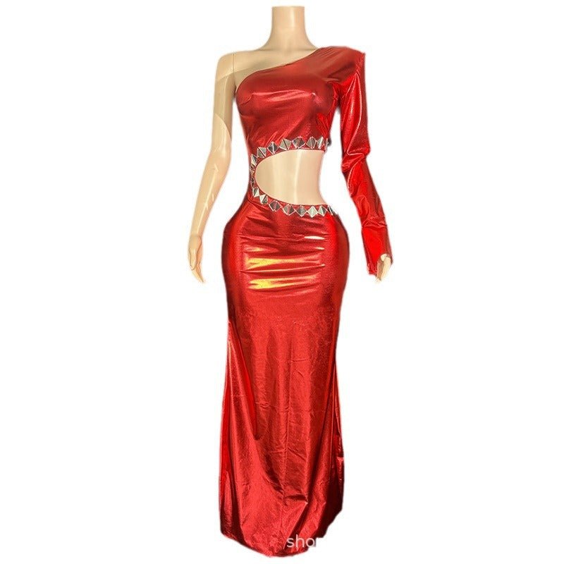 Elegant Red SlimFit Evening Gown | Paris - Luxury - GirlnamedParis