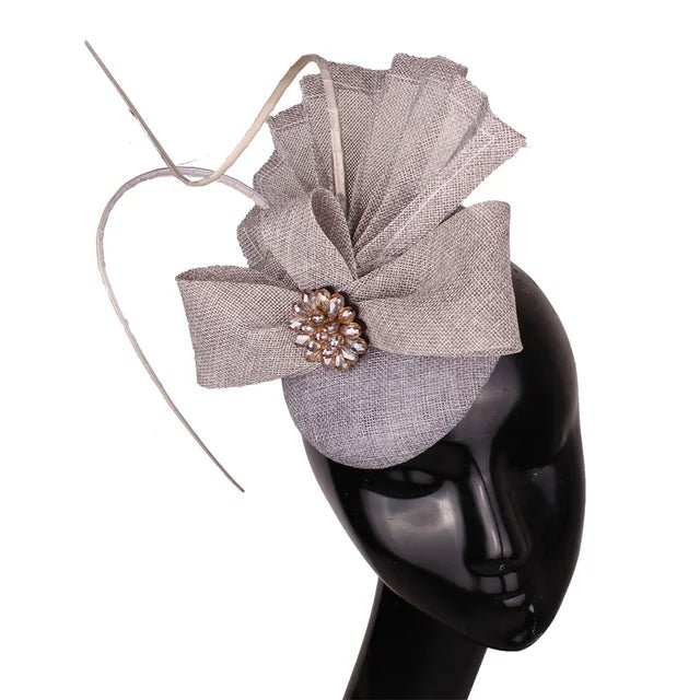 Elegant Womens Fascinator Bow Hat for Weddings Events - GirlnamedParis