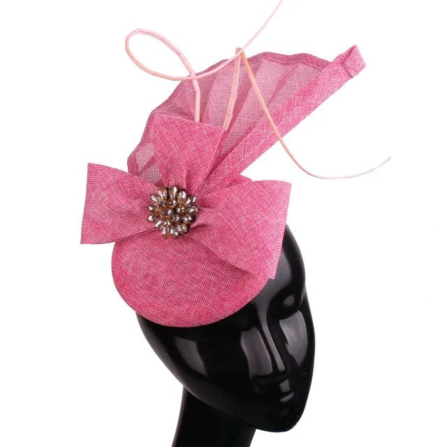 Elegant Womens Fascinator Bow Hat for Weddings Events - GirlnamedParis