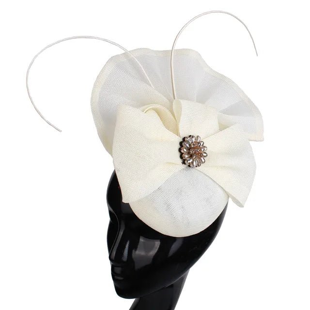 Elegant Womens Fascinator Bow Hat for Weddings Events - GirlnamedParis