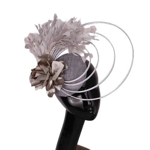 Feather Fascinator Black Hats For Elegant Women Ladies - GirlnamedParis