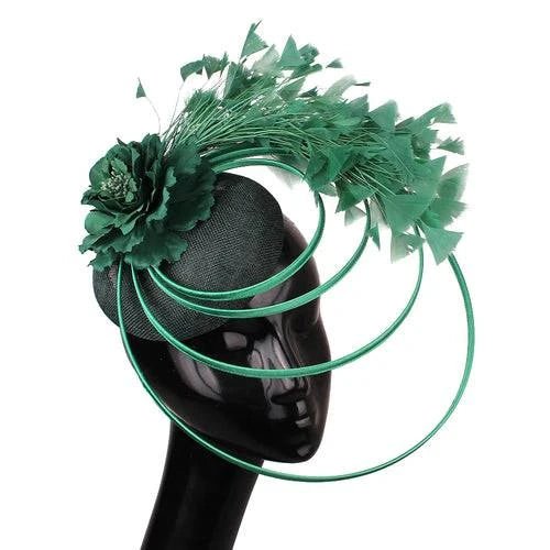 Feather Fascinator Black Hats For Elegant Women Ladies - GirlnamedParis