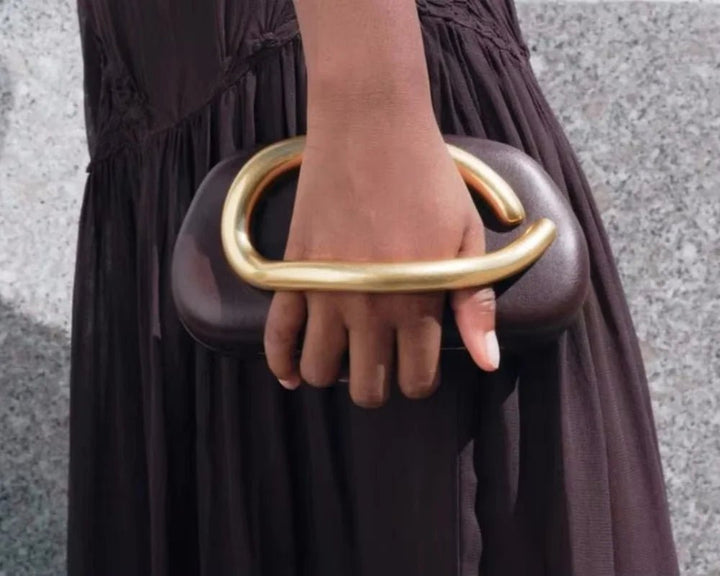 Handcrafted Designer Mini Clutch with Gold Closure for Women - GirlnamedParis