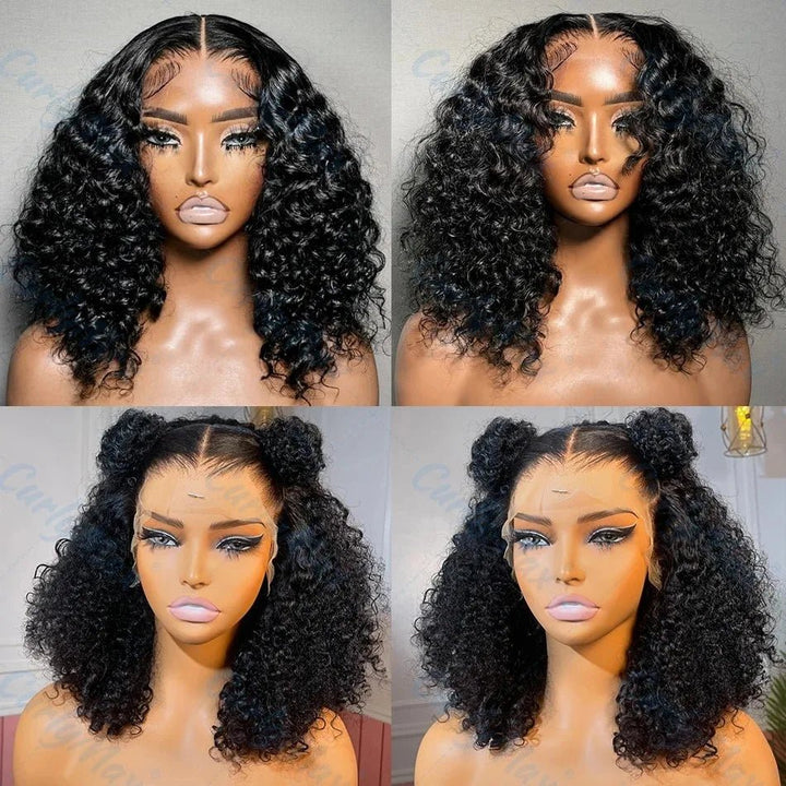 HD Lace Front Curly Human Hair Wig for Black Women - GirlnamedParis