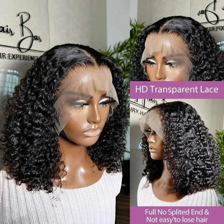 HD Lace Front Curly Human Hair Wig for Black Women - GirlnamedParis