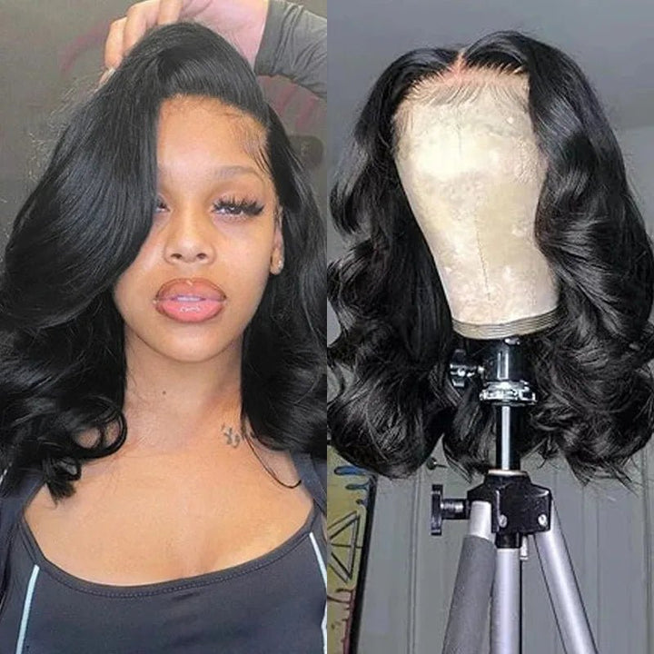 HD Transparent 13x6 Bob Wig 200 Density Human Hair - GirlnamedParis