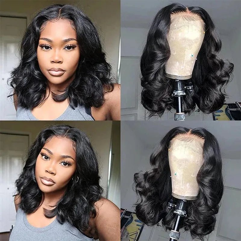 HD Transparent 13x6 Bob Wig 200 Density Human Hair - GirlnamedParis