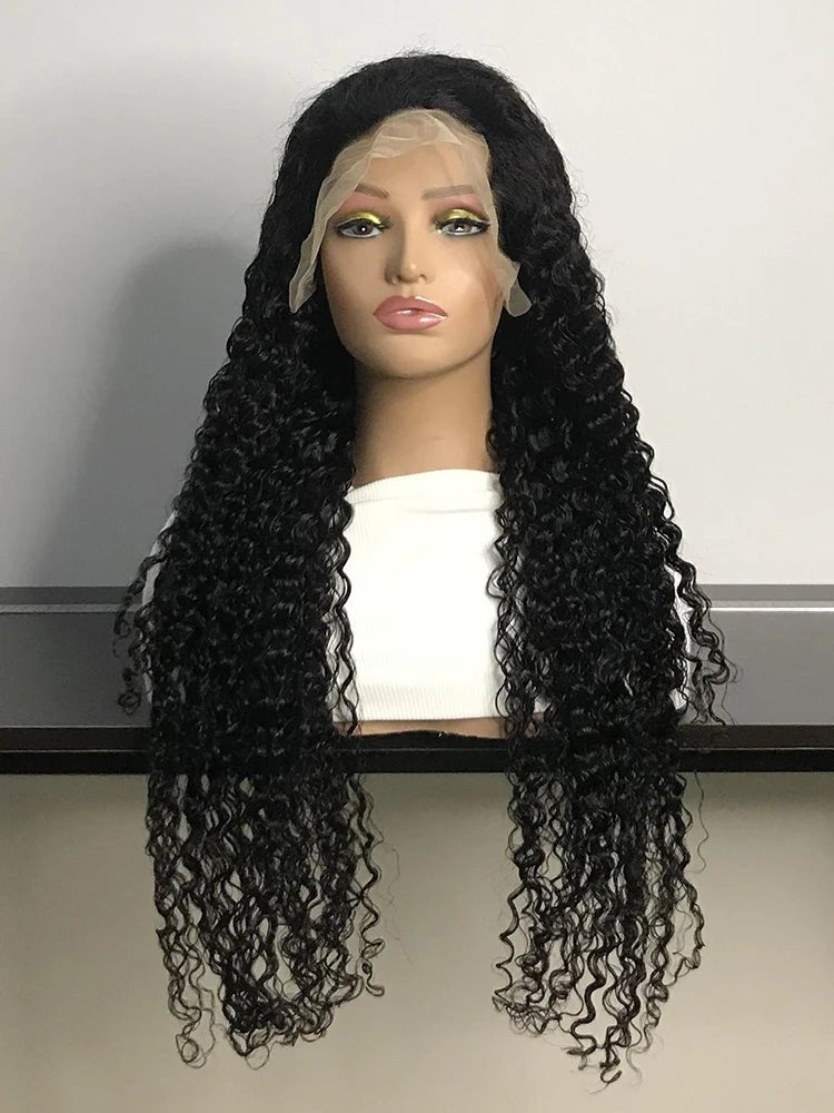 HD Transparent Lace Front Wigs Brazilian Deep Wave 3040 inches 250 Density - GirlnamedParis