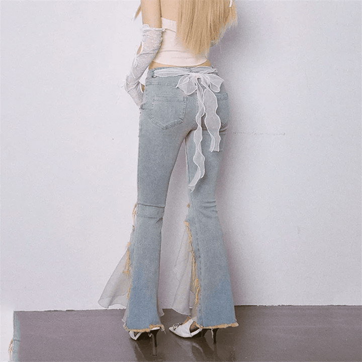 HighWaisted Womens Split Jeans Trendy SpringFall Fashion - GirlnamedParis