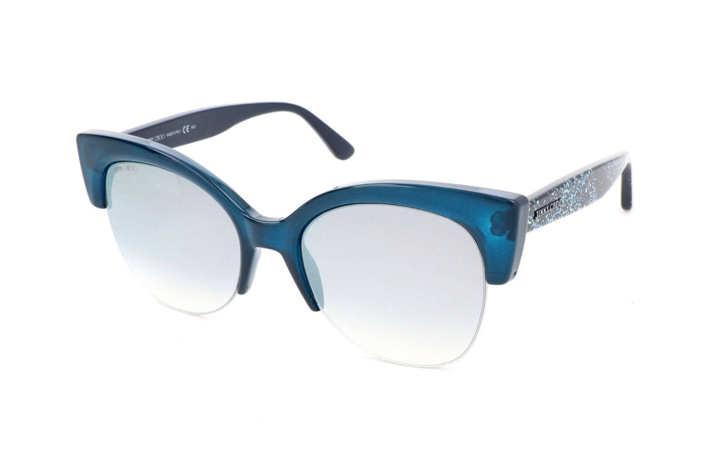 Jimmy Choo Womens Sunglasses PRIYA S JOJ 56 20 145 BLUE GLITTER BLUE - GirlnamedParis