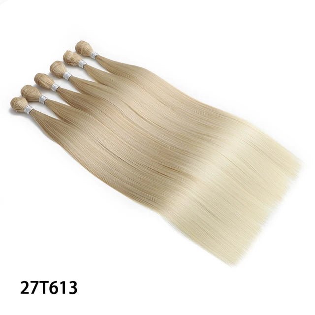 Long Synthetic Brown Hair Extensions 2230 HeatResistant - GirlnamedParis