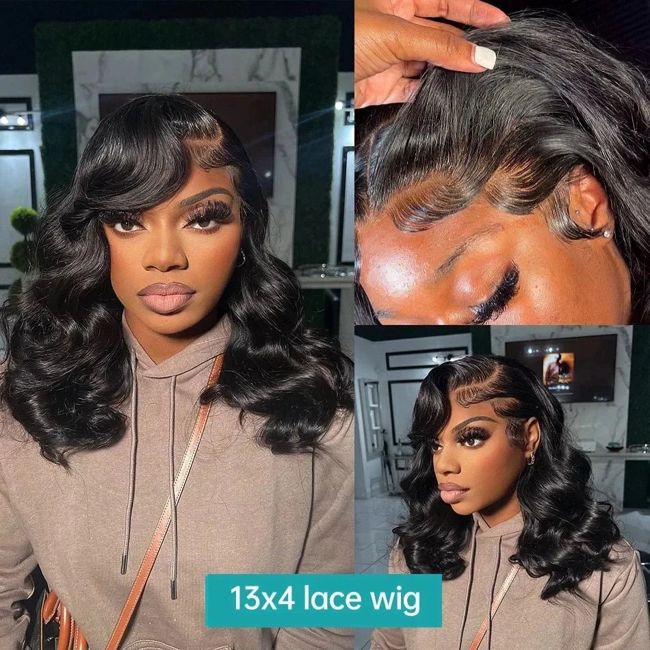 MelodieWavy Human Hair Lace Front Wig Glueless ReadytoWear - GirlnamedParis