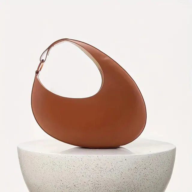Minimalist Oval Shoulder Bag Stylish Solid Color Handbag - GirlnamedParis