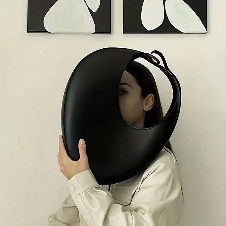 Minimalist Oval Shoulder Bag Stylish Solid Color Handbag - GirlnamedParis